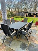 Tuintafel met granieten blad en stoelen, Ophalen, Overige materialen, Gebruikt, Eettafel