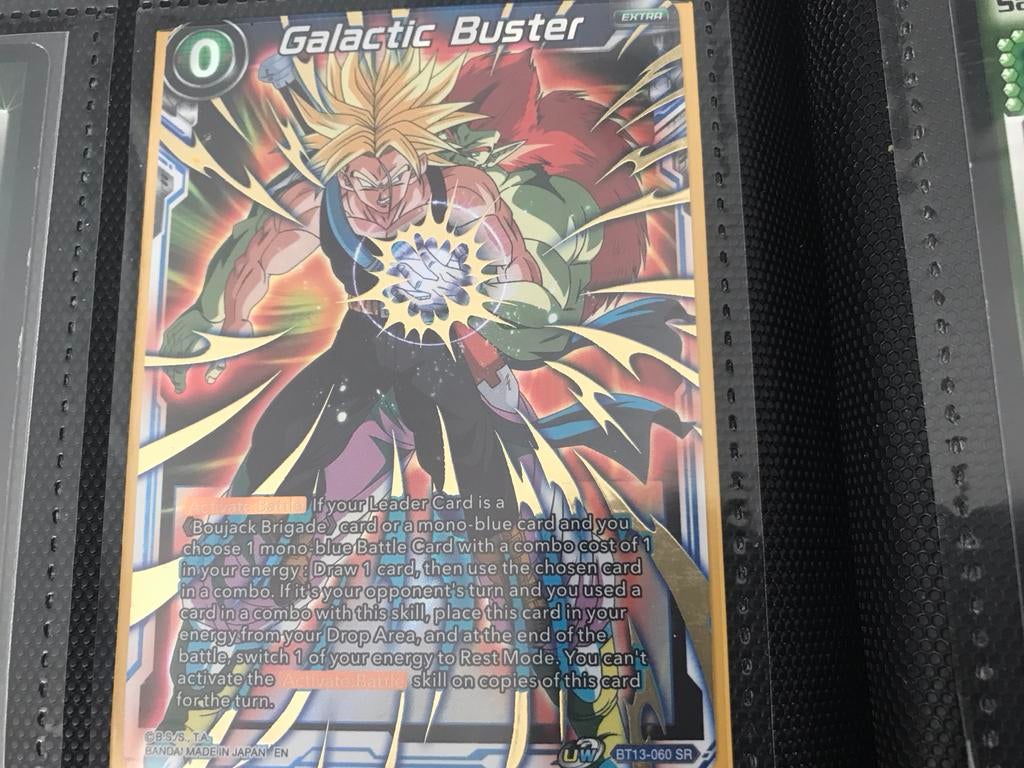 Dragon Ball Super Card Game Galactic Buster BT13-060 SR, Ophalen of Verzenden, Zo goed als nieuw, Losse kaart, Foil