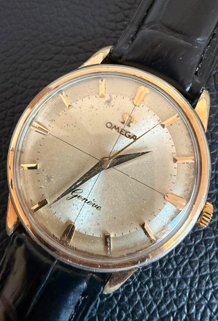Omega geneve handmatig 1960s cal. 600 nr: 14758 verguld, Sieraden, Tassen en Uiterlijk, Horloges | Antiek, Omega, Staal, 1960 of later