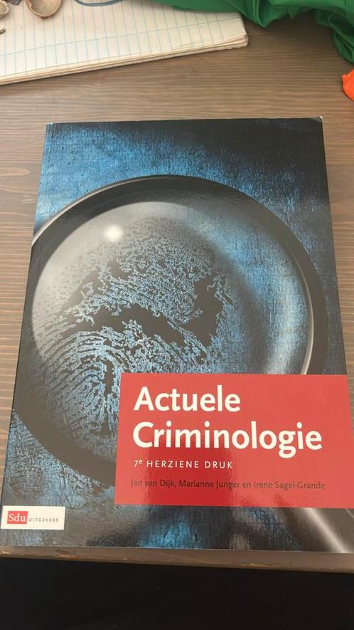 Marianne Junger - Actuele Criminologie, Boeken, Wetenschap, Zo goed als nieuw, Sociale wetenschap, Ophalen of Verzenden