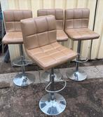 Barkrukken bruin kunstleer, Huis en Inrichting, 5 krukken of meer, Ophalen, Zo goed als nieuw, 60 tot 90 cm