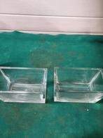 bloempotten van glas langwerpig dik glas, Ophalen of Verzenden, 'T Olde Gre-j, Info@toldegrej.nl, Endepoelstraat 20f Didam