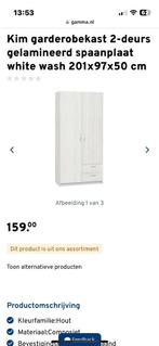 Kledingkast, Huis en Inrichting, Kasten | Kledingkasten, Ophalen, 50 tot 100 cm, Zo goed als nieuw, 150 tot 200 cm