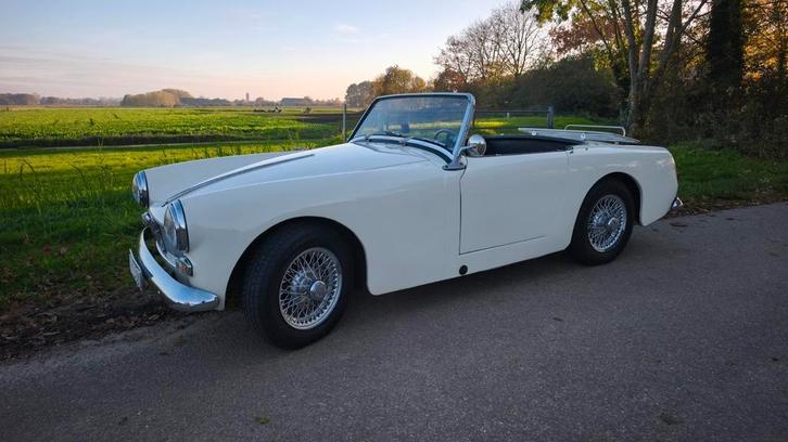 MG Midget 1.1 1963 Wit, Auto's, MG, Particulier, Midget, Benzine, Cabriolet, Handgeschakeld, Origineel Nederlands, Wit, Zwart