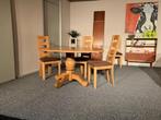 eethoek met ovale tafel en 6 stoelen, Huis en Inrichting, 50 tot 100 cm, 100 tot 150 cm, Teakhout, Gebruikt