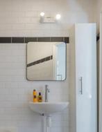 Moderne vierkante spiegel met subtiele zwarte rand, Ophalen, Vierkant, Zo goed als nieuw, Minder dan 100 cm