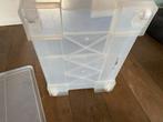 Ikea Kunststof Opbergbox met Deksel en wielen, Huis en Inrichting, Kunststof, Gebruikt, 50 tot 100 cm, Ophalen of Verzenden