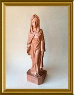Gesigneerd terracotta Maria beeld : OLV ter visitatie, Antiek en Kunst, Ophalen of Verzenden