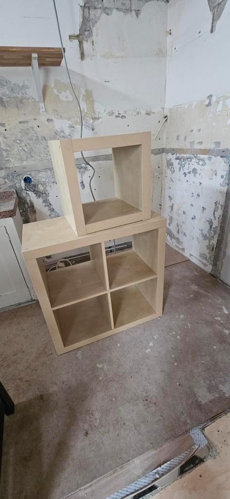 Houten Kubus Kasten, Huis en Inrichting, Kasten | Boekenkasten, Gebruikt, 50 tot 100 cm, Minder dan 100 cm, 25 tot 50 cm, Met plank(en)