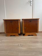 Set Vintage nachtkastjes set opknappers mid century fineer, Ophalen, Gebruikt, 45 tot 65 cm, Minder dan 55 cm