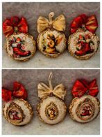 Kerstballen vintage,  handgemaakt, Ophalen of Verzenden