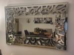 Grote luxe design spiegel zilverkleur, Huis en Inrichting, Ophalen of Verzenden, Zo goed als nieuw, Rechthoekig, Minder dan 100 cm
