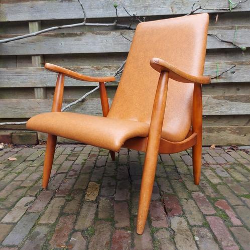 Vintage Louis van Teeffelen fauteuil lounge chair Wébé, Huis en Inrichting, Fauteuils, Gebruikt, Ophalen
