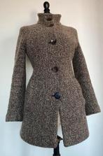 Mohair wollen mantel lange jas maat M 38 40 wol bruin taupe, Ophalen of Verzenden, Zo goed als nieuw, Maat 38/40 (M), Bruin