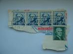 Amerika postzegels 1 en 5 Cent Washington en Jefferson 1972., Verzenden, Gestempeld, Noord-Amerika
