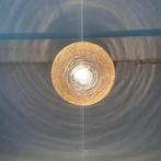 Vintage jaren 60 70 craquele glas messing hanglamp Limburg, Huis en Inrichting, Lampen | Hanglampen, Gebruikt, Glas, Vintage, Ophalen of Verzenden