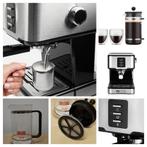 Espresso apparaat half automatisch of Franse koffie maker, Stoompijpje, Espresso apparaat, Nieuw, Gemalen koffie