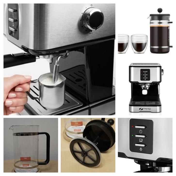 Espresso apparaat half automatisch of Franse koffie maker, Witgoed en Apparatuur, Koffiezetapparaten, Nieuw, Gemalen koffie, Espresso apparaat