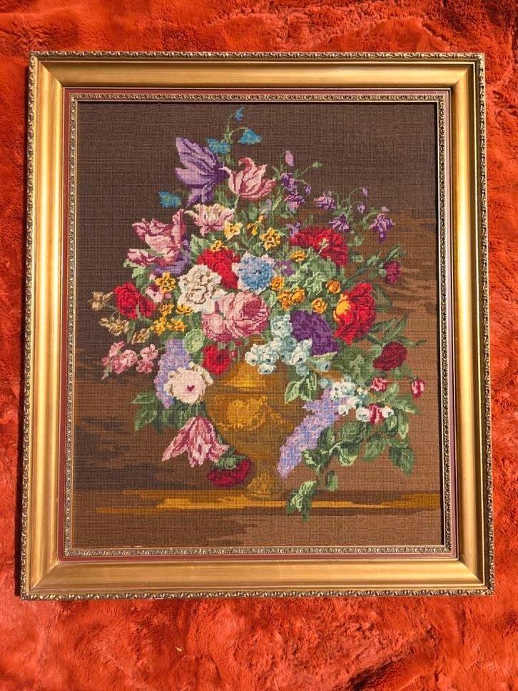 geborduurd schilderij Jan Davidsz. van de Heem, Antiek en Kunst, Kunst | Schilderijen | Klassiek, Ophalen of Verzenden