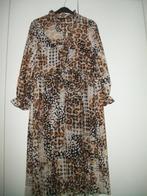 New Look lange jurk met bruin/beige print mt.40, Beige, Maat 38/40 (M), Onder de knie, Zo goed als nieuw