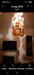 Unieke capice  schelpen hanglamp, Huis en Inrichting, Lampen | Tafellampen, Overige materialen, Gebruikt, Bohemian, Ophalen of Verzenden