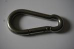 Karabijnhaak met knik RVS 80 mm, 50 tot 100 mm, Overige typen, Nieuw, Ophalen of Verzenden