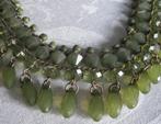 Vintage ketting - perfecte staat, Sieraden, Tassen en Uiterlijk, Kettingen, Ophalen of Verzenden, Zo goed als nieuw, Groen, Overige materialen