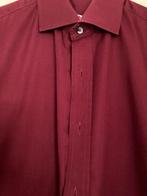 Herenoverhemd XL wijnrood lange mouw, Ophalen of Verzenden, Zo goed als nieuw, Rood, Halswijdte 43/44 (XL)