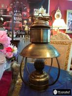 Hanglamp industriële olie hanglamp elektrisch, koper vintage, Huis en Inrichting, Lampen | Hanglampen, Ophalen of Verzenden, Glas