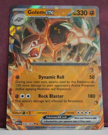 Golem EX 076-165 151 Pokèmon Kaart beschikbaar voor biedingen