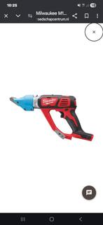 Milwaukee M18 BMS20-0 plaatschaar, Ophalen of Verzenden, Gebruikt