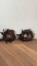 Deco kransen met pauw veren, Huis en Inrichting, Woonaccessoires | Kransen, Ophalen, Zo goed als nieuw