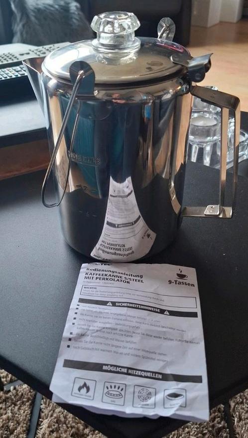 Perculator pruttelpot RVS 9 cups, Witgoed en Apparatuur, Koffiezetapparaten, Nieuw, Ophalen of Verzenden