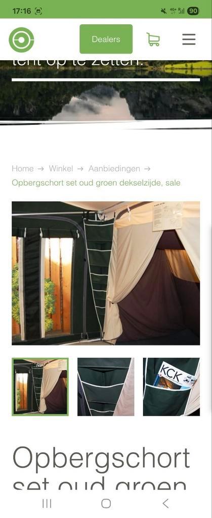 Nieuw opbergschort Combicamp Country groen, Caravans en Kamperen, Tentaccessoires, Zo goed als nieuw, Ophalen of Verzenden