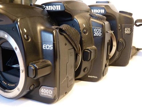 Canon EOS 20D EOS 400D EOS 50D met 5 Canon lenzen, Audio, Tv en Foto, Fotocamera's Digitaal, Zo goed als nieuw, Spiegelreflex