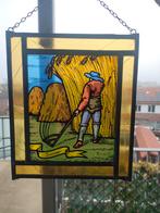 Vintage raamhanger glas in lood Sommer, Ophalen of Verzenden