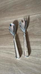 Verzilverd slacouvert Haags lofje, Ophalen of Verzenden, Zo goed als nieuw, Zilver