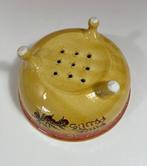 Franse aardewerk fruittest in zonnig geel met olijven tak, Ophalen of Verzenden