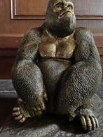 Gorilla brons antiekgoud Bokito tuin beeld aap kerst cadeau, Ophalen of Verzenden, Nieuw, Dier