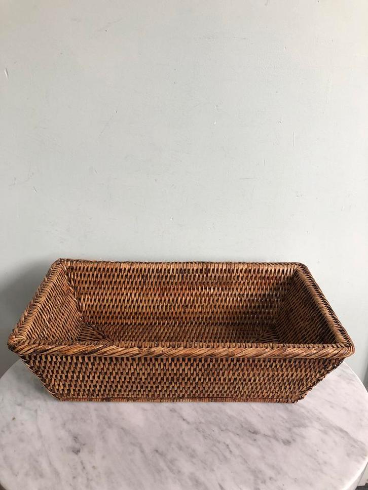 Nieuw Rattan rotan opbergmand Birmarieriet Myanmar, Huis en Inrichting, Woonaccessoires | Schalen en Manden, Nieuw, Mand, Rechthoekig