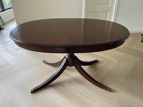 Ovale uitschuifbare eettafel – Kersenhout (4 tot 8 personen), Huis en Inrichting, Tafels | Eettafels, Zo goed als nieuw, 50 tot 100 cm