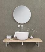 Moderne ronde Spiegel Differnz 60 cm Wit (NIEUW Verpakking), Rond, Nieuw, Ophalen of Verzenden, Minder dan 100 cm