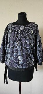 grijs zwart top/ blouse van Cora kemperman maat xl (9725), Kleding | Dames, Blouses en Tunieken, Verzenden, Maat 46/48 (XL) of groter