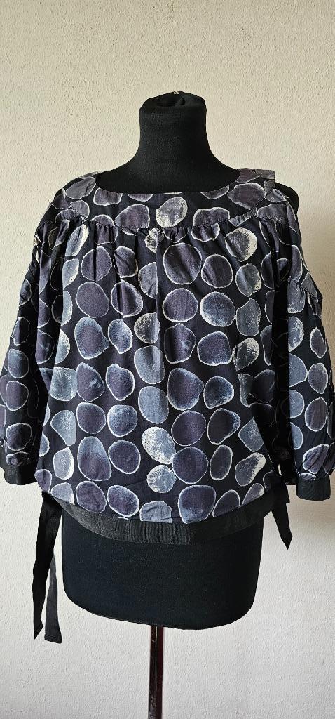grijs zwart top/ blouse van Cora kemperman maat xl (9725), Kleding | Dames, Blouses en Tunieken, Maat 46/48 (XL) of groter, Overige kleuren