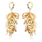 Oorbellen goud 18K oorhangers - hangers blaadjes, Hangers, Verzenden, Nieuw, Goud