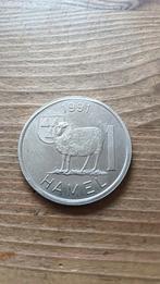 Penning Rabobank Alphen & Riel 1 Hamel 1991 Schaap dier, Postzegels en Munten, Penningen en Medailles, Ophalen of Verzenden, Overige materialen
