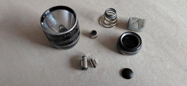 Orginele Maglite onderdelen - D cell type setje spare parts, Caravans en Kamperen, Zaklampen, Gebruikt, Batterij, Ophalen of Verzenden