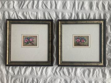 Cok Leenaers-Dunk Bloemenstillevens in Lijst beschikbaar voor biedingen