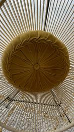 Kussen Linen & More fluweel rond 40 cm oker, Ophalen of Verzenden, Zo goed als nieuw, Rond