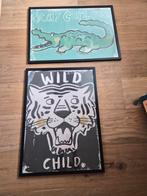 2 ingelijste posters van studio Loco, Ophalen, Zo goed als nieuw, Wanddecoratie